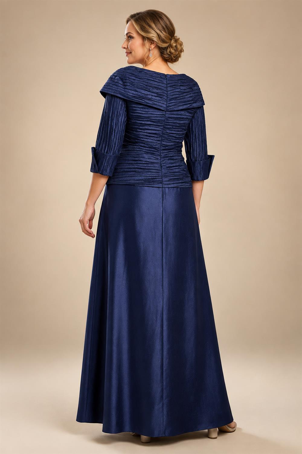 Pantsuits Separates Scoop Neck Sequins Asymmetrical Ankle-Length Mother of the Bride Dress with Slit (SHI22500132)