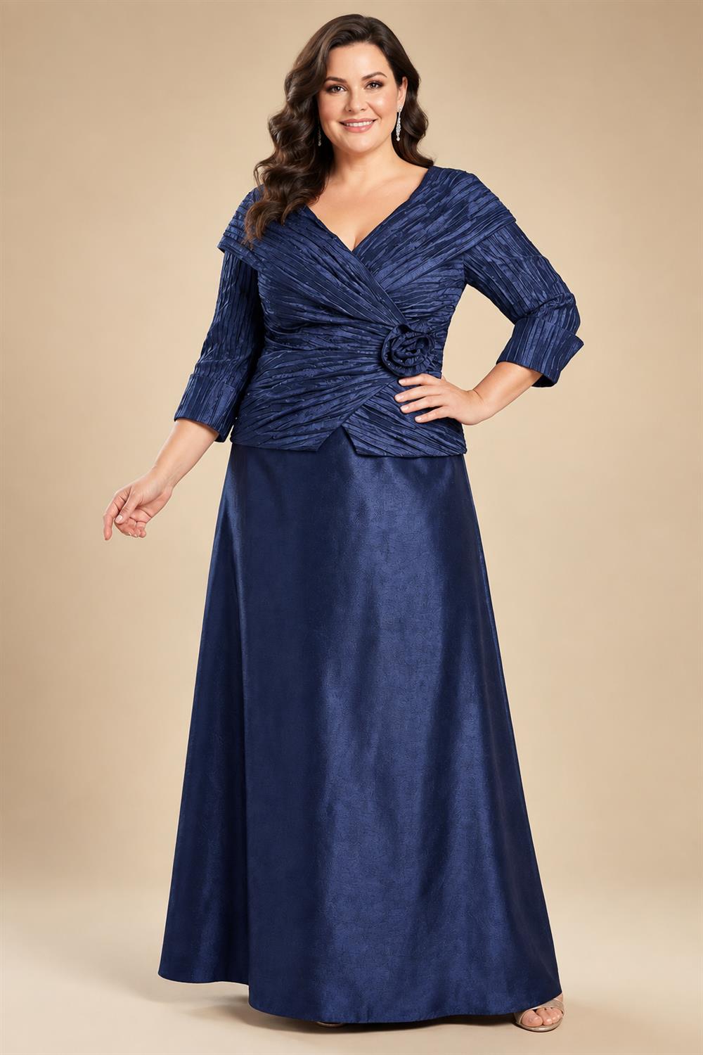 Pantsuits Separates Scoop Neck Sequins Asymmetrical Ankle-Length Mother of the Bride Dress with Slit (SHI22500132)