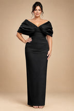 V Neck Satin Pleated Mermaid Mother of the Bride Dresses (SHIR1110589)