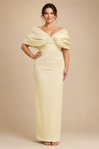 V Neck Satin Pleated Mermaid Mother of the Bride Dresses (SHIR1110589)