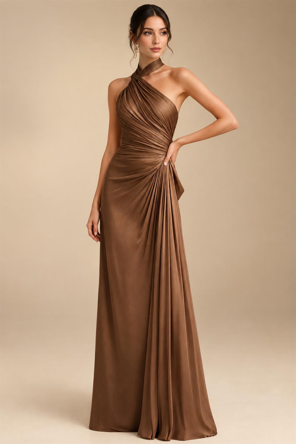 Floral Print A-Line/Princess V-Neck Floor-Length Mother of the Bride & Groom Dresses with Tiered Layers & Ruffles (SHI22501166)