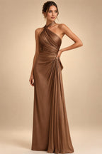 Satin A-Line/Princess Spaghetti Straps Short Homecoming Dresses with Ruched Waist (SHI22370238)