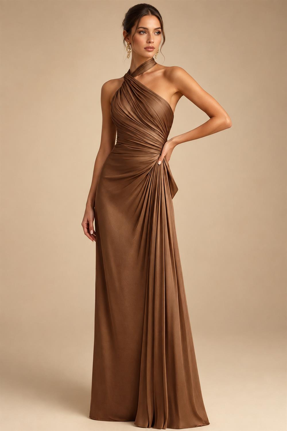 Jacquard A-Line/Princess V-Neck Floor-Length Mother of the Bride & Groom Dresses with Pockets (SHI22500987)