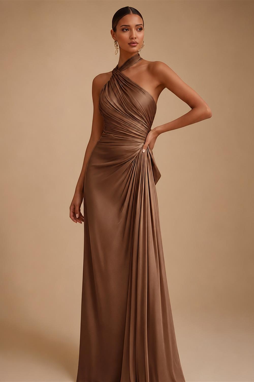 Floral Print A-Line/Princess Scoop Neck Floor-Length Mother of the Bride & Groom Dresses with Pockets (SHI22500916)