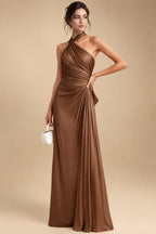 Jacquard A-Line/Princess V-Neck Tea-Length Mother of the Bride & Groom Dresses with Ruched Waist (SHI22501056)