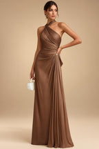 Mermaid Scoop Long Sleeve Floor Length Mother of the Bride Dresses with Peplum & Appliques (SHI22500269)