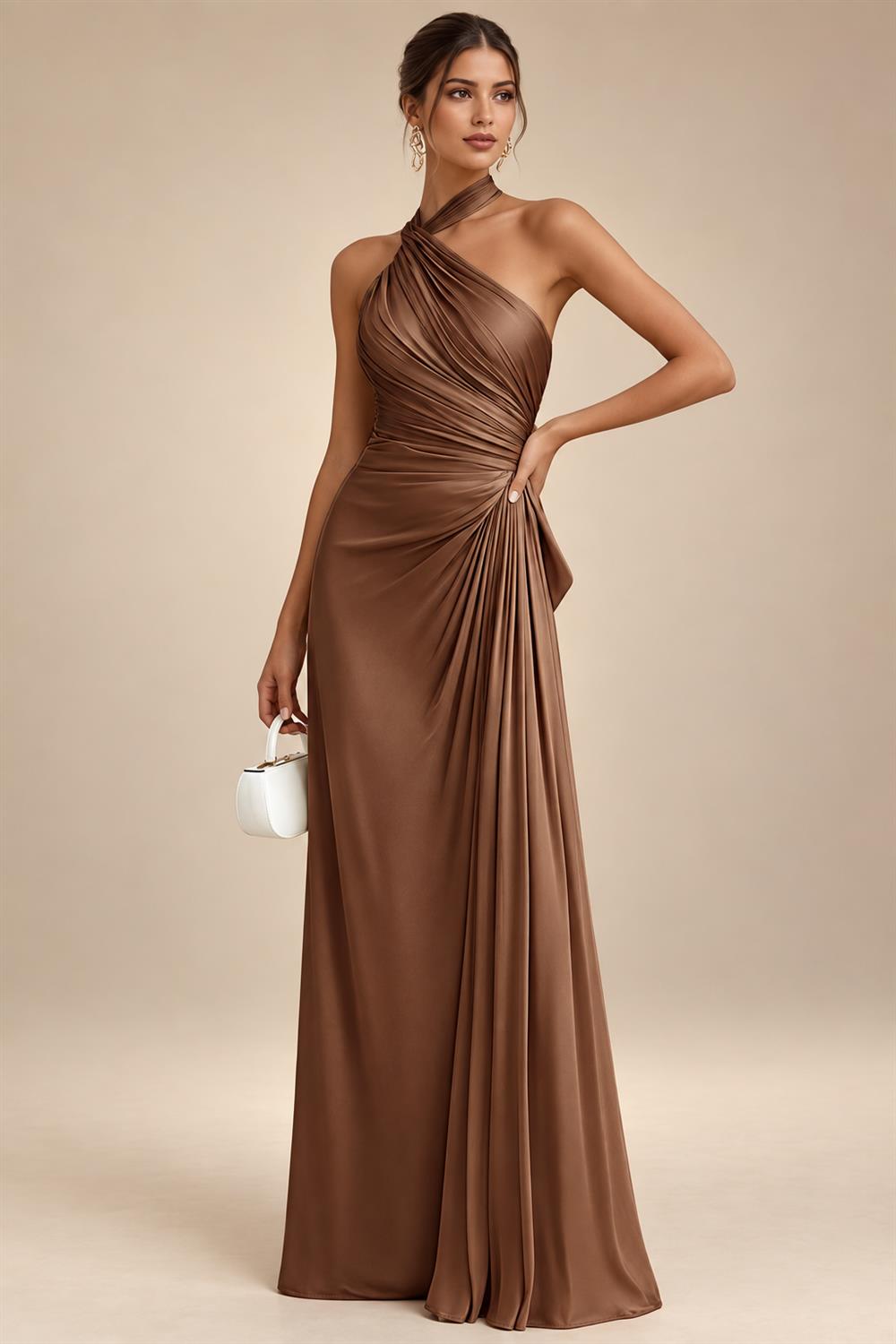 A-Line/Princess V-Neck Floral Embroidery Floor-Length Mother of the Bride & Groom Dresses with Ruched Satin Bodice (SHI22501691)