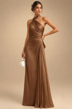 Sequin Floral A-Line/Princess V-Neck Floor-Length Mother of the Bride & Groom Dresses with 3D Flowers & Pleats (SHI22501348)