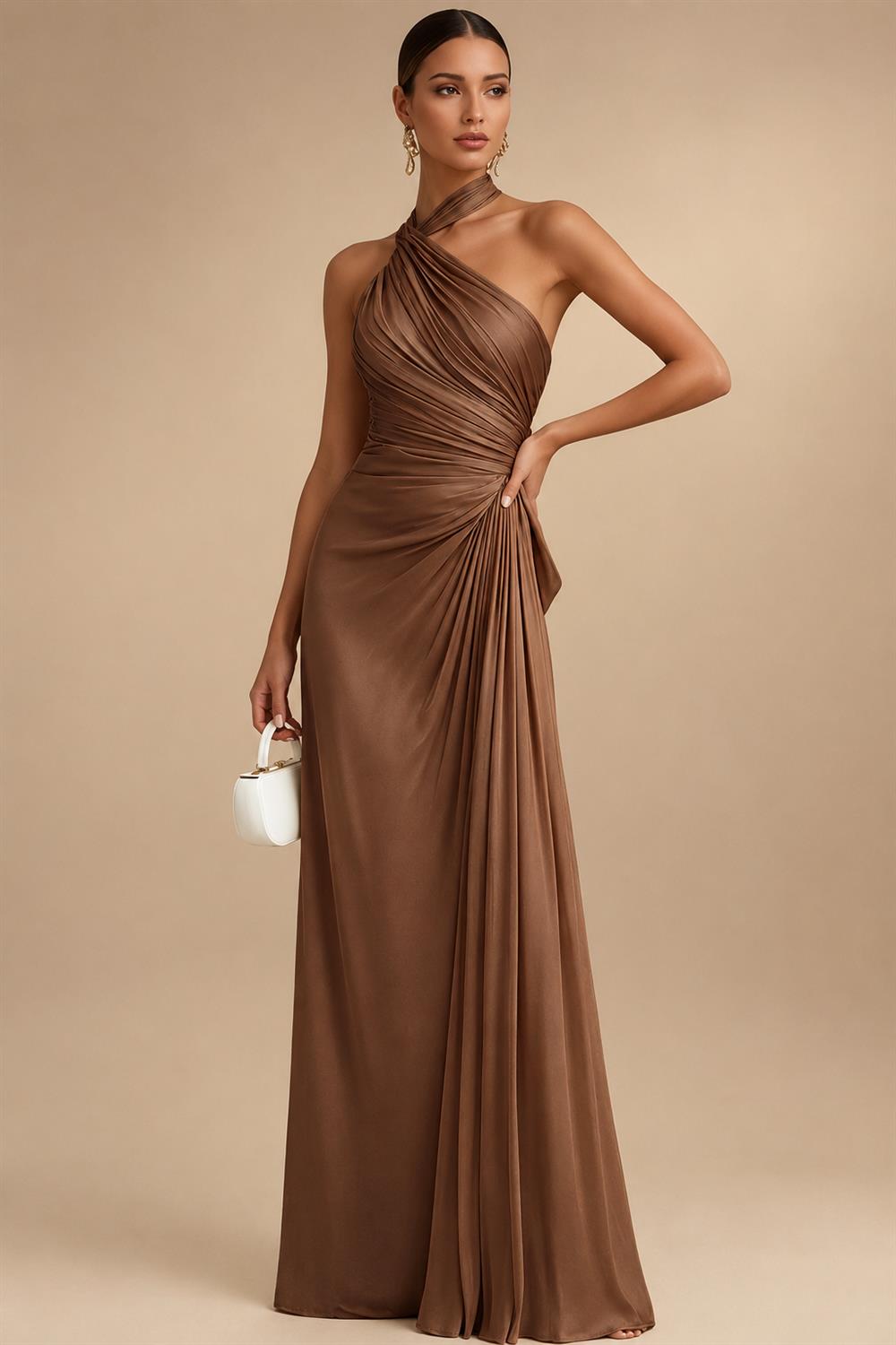 A-Line Chiffon 3/4 Flutter Sleeves Mother of the Bride & Groom Dresses with Beaded Lace Embroidered Bodice (SHI22500645)