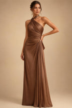 A-Line Chiffon Pleated Long Mother of the Bride & Groom Dresses with 3/4 Flutter Sleeves & Sequin Waist (SHI22500702)