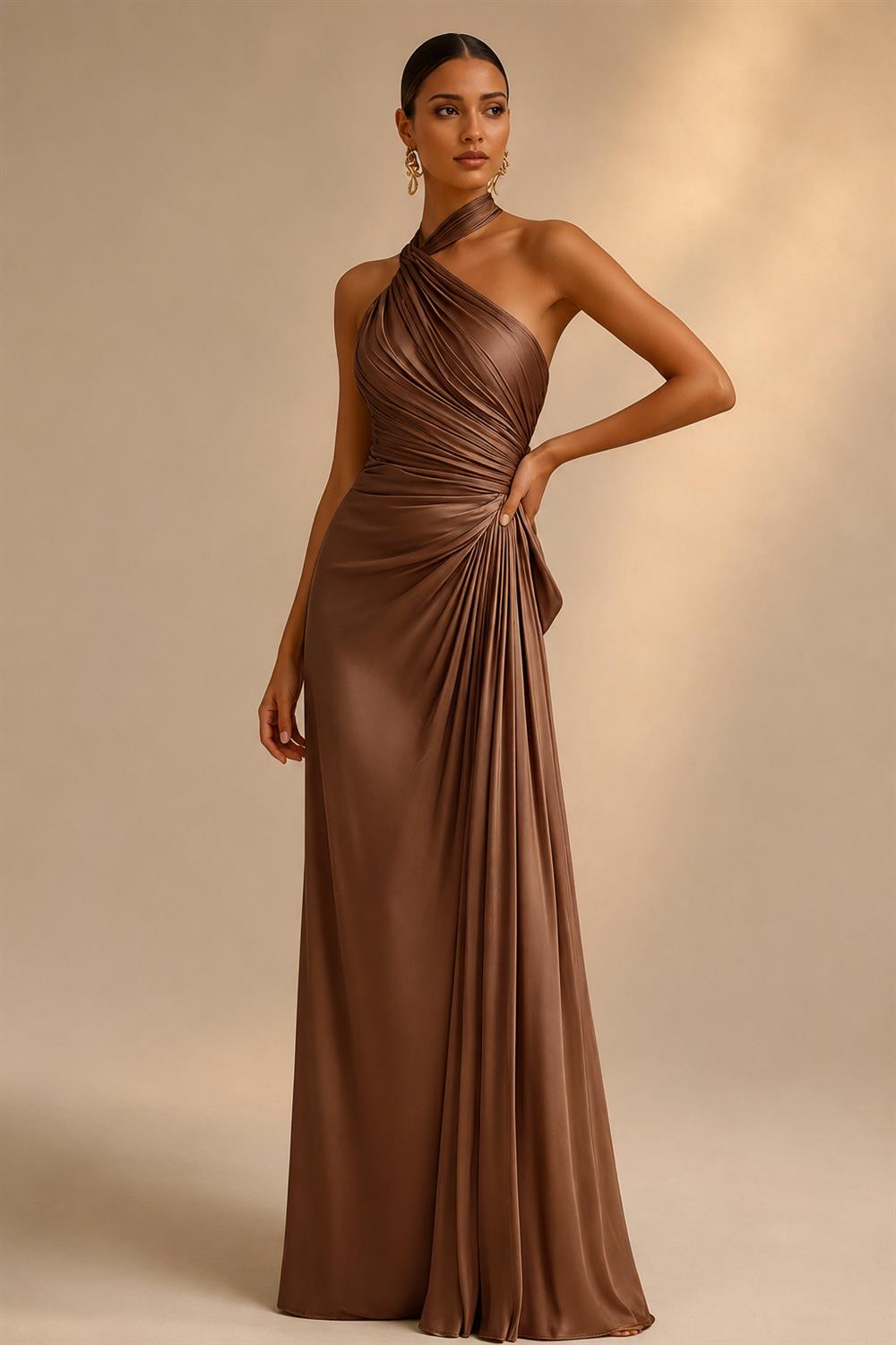 Chiffon A-Line/Princess Scoop Neck Short Mother of the Bride & Groom Dresses Tiered (SHI22500912)