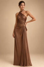 A-Line/Princess V-Neck Floral Print High-Low Mother of the Bride & Groom Dresses with Ruched Bodice (SHI22501569)
