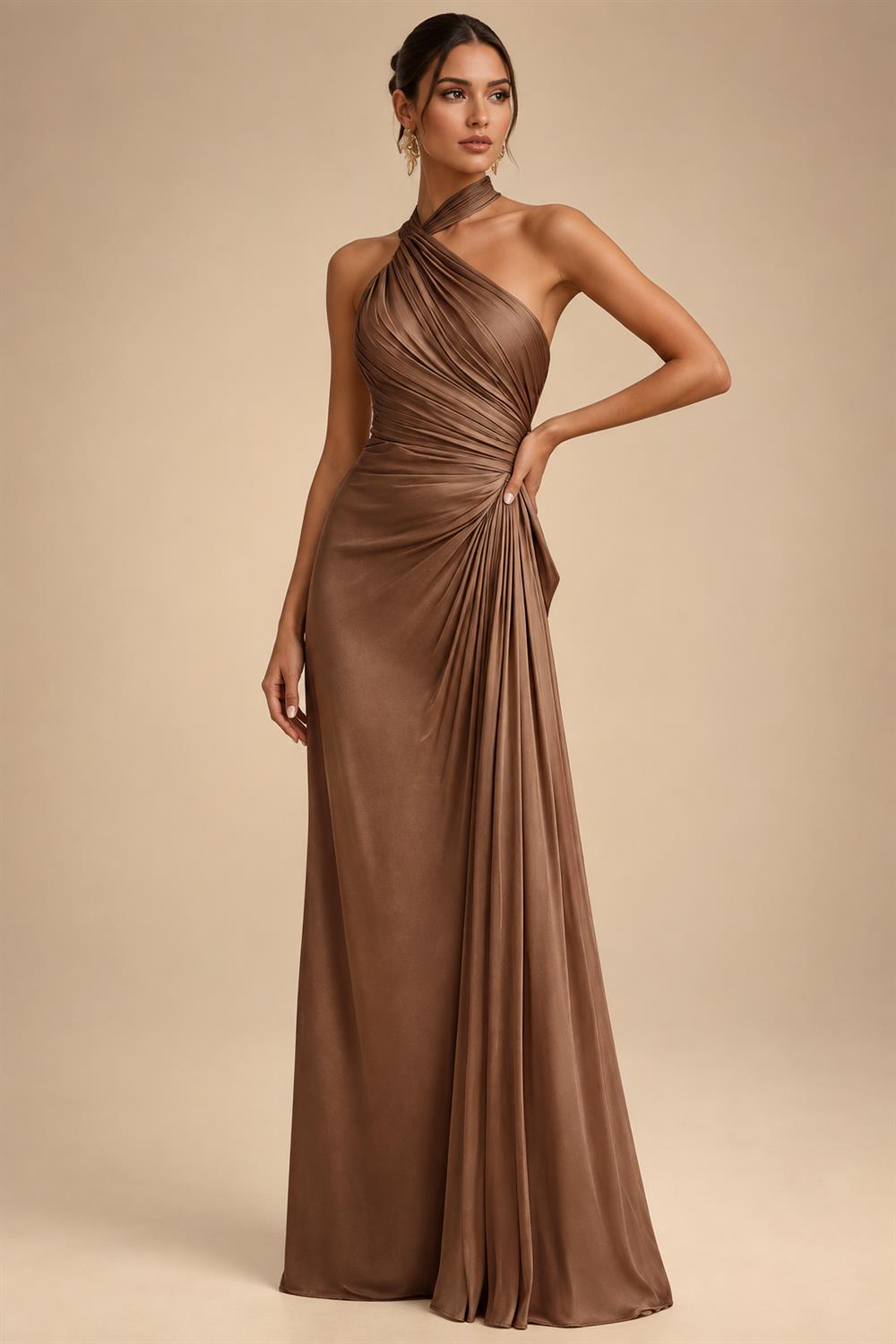Lace V-Neck Floor-Length Mother of the Bride & Groom Dresses for Women with Ruffles (SHI22501076)