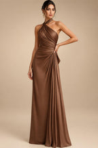 Sheath/Column V-Neck Stretch Jersey Maxi Mother of the Bride & Groom Dresses with Ruffles & Slit (SHI22501648)