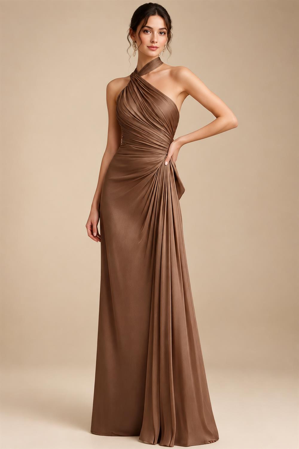 A-Line Floor-Length Chiffon Cape Sleeves Mother of the Bride & Groom Dresses with Tiered Ruffles (SHI22500723)