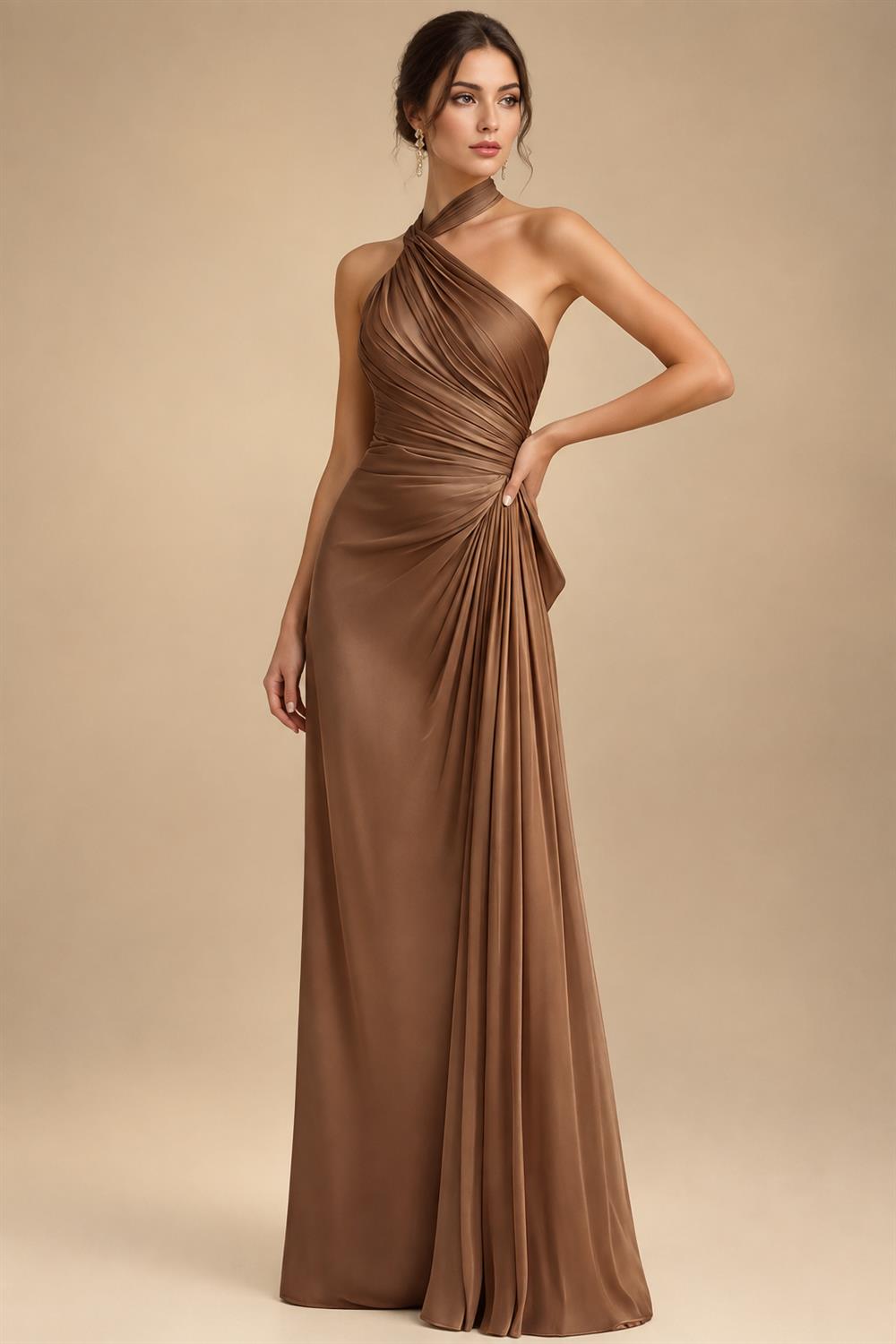Tulle A-Line/Princess V-Neck Floor-Length Mother of the Bride & Groom Dresses with 3D Flowers (SHI22501351)