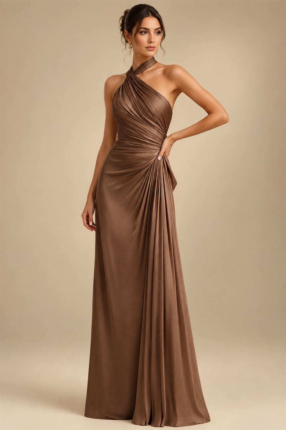 Jacquard A-Line/Princess V-Neck Floor-Length Mother of the Bride & Groom Dresses with Belt (SHI22500943)