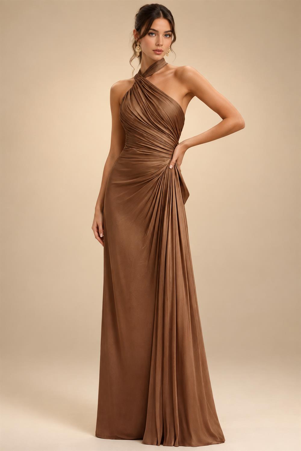 Sequin Floral Sheath/Column V-Neck Floor-Length Mother of the Bride & Groom Dresses with Ruched Waist (SHI22500972)