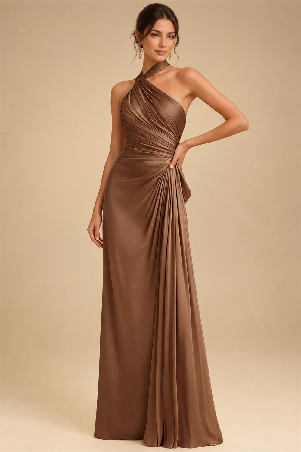 Sheath/Column Scoop Neck Velvet Floor-Length Mother of the Bride & Groom Dresses with Ruched Waist & Pockets (SHI22501602)