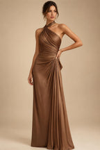 Sheath Satin Tea-Length Mother of the Bride & Groom Dresses with 3/4 Bell Sleeves & Crystal Embellished Belt (SHI22500471)