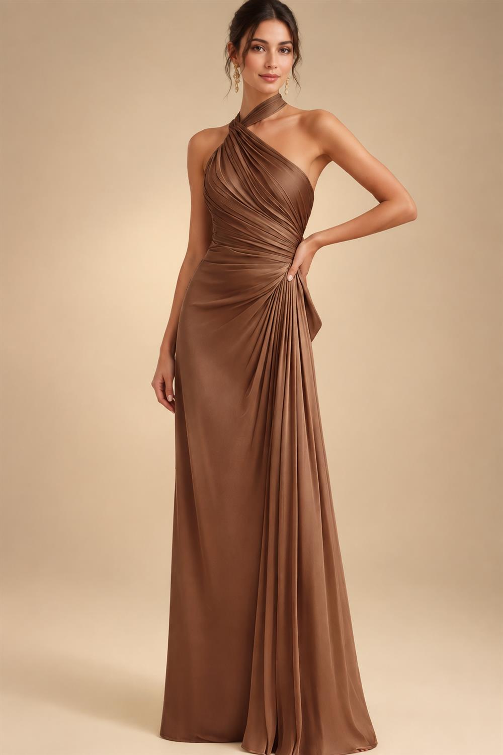 A-Line/Princess V-Neck Floor-Length Mother of the Bride & Groom Dresses with Ruffles & Ruched Waist (SHI22501284)