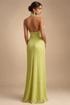 A Line/Princess Stand Collar Short Sleeve Long Elegant Mother of the Bride Dresses (SHI22500207)