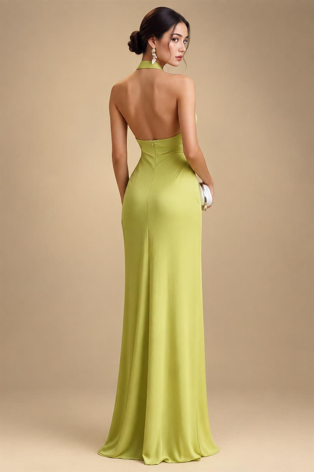 A-Line/Princess V-Neck Chiffon Maxi Mother of the Bride & Groom Dresses with Side Sash, Sweep Train & Ruched Bodice (SHI22501629)