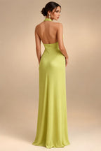 A-Line/Princess V-Neck Chiffon Maxi Mother of the Bride & Groom Dresses with Rhinestones & Pleats (SHI22501693)