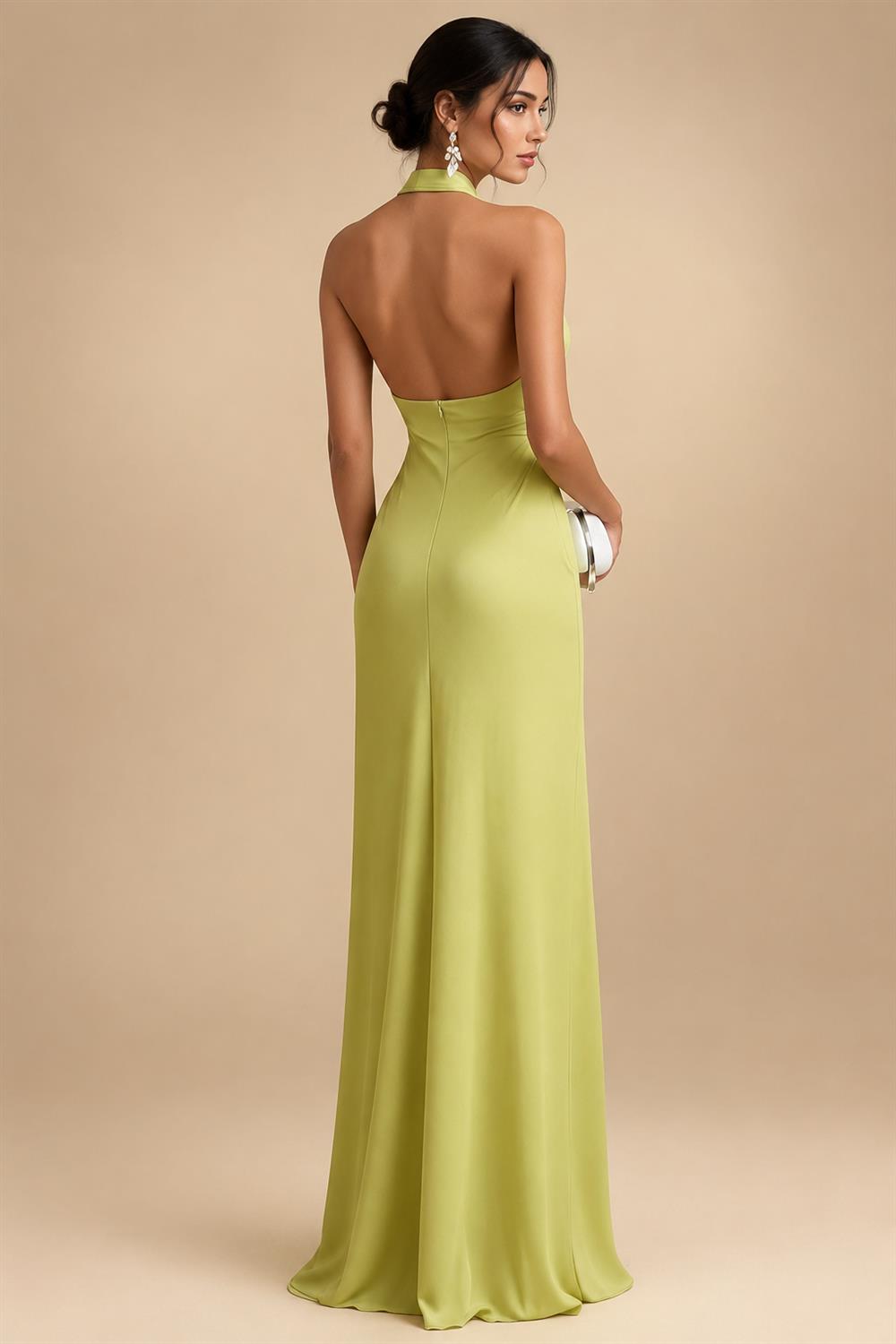 3/4 Sleeve Round Neck Sheath Midi Satin Mother of the Bride Dresses Formal Dress (SHI22500384)