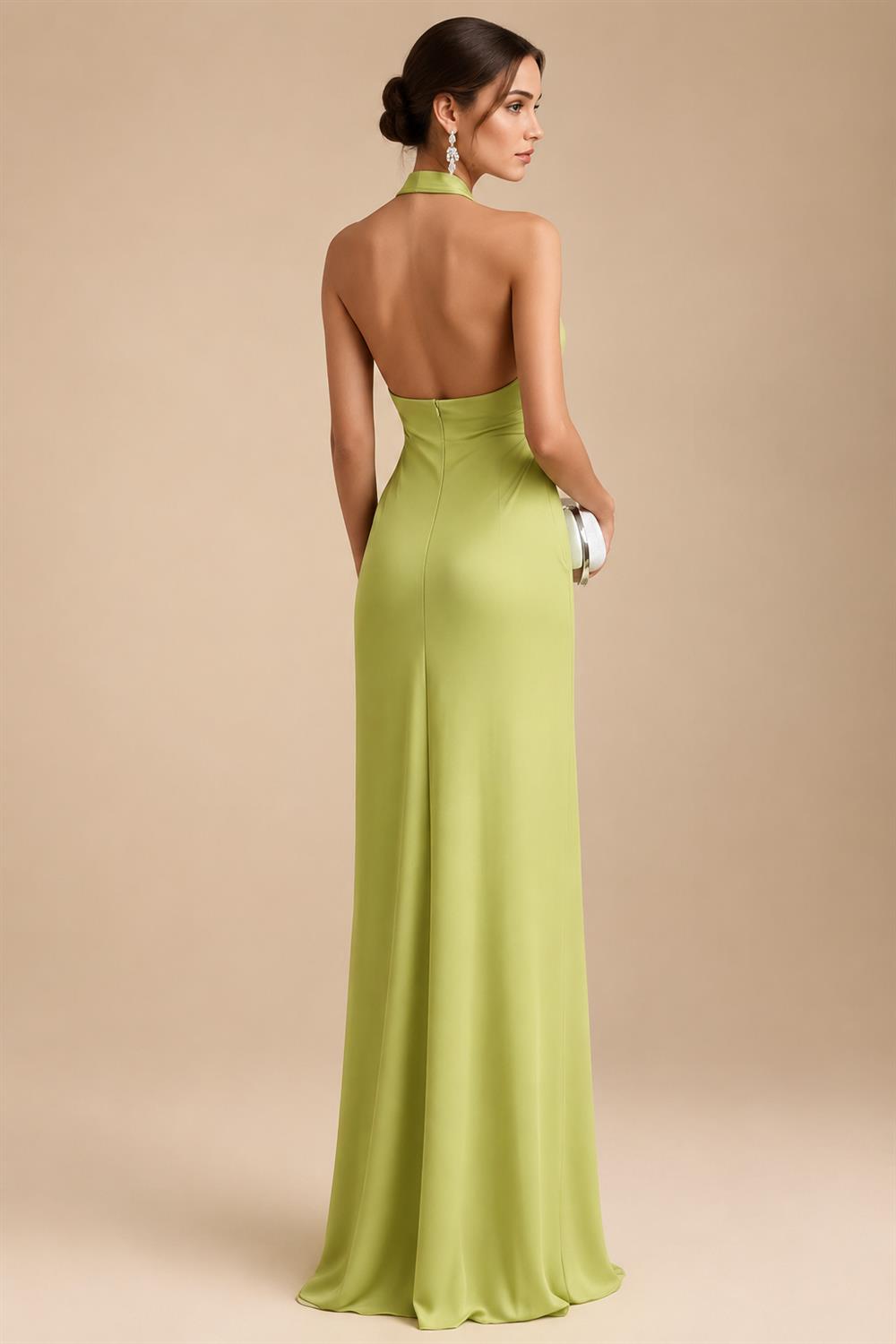 A-Line/Princess Scoop Neck Satin High-Low Mother of the Bride & Groom Dresses with Sequin Floral & Pleats (SHI22501631)