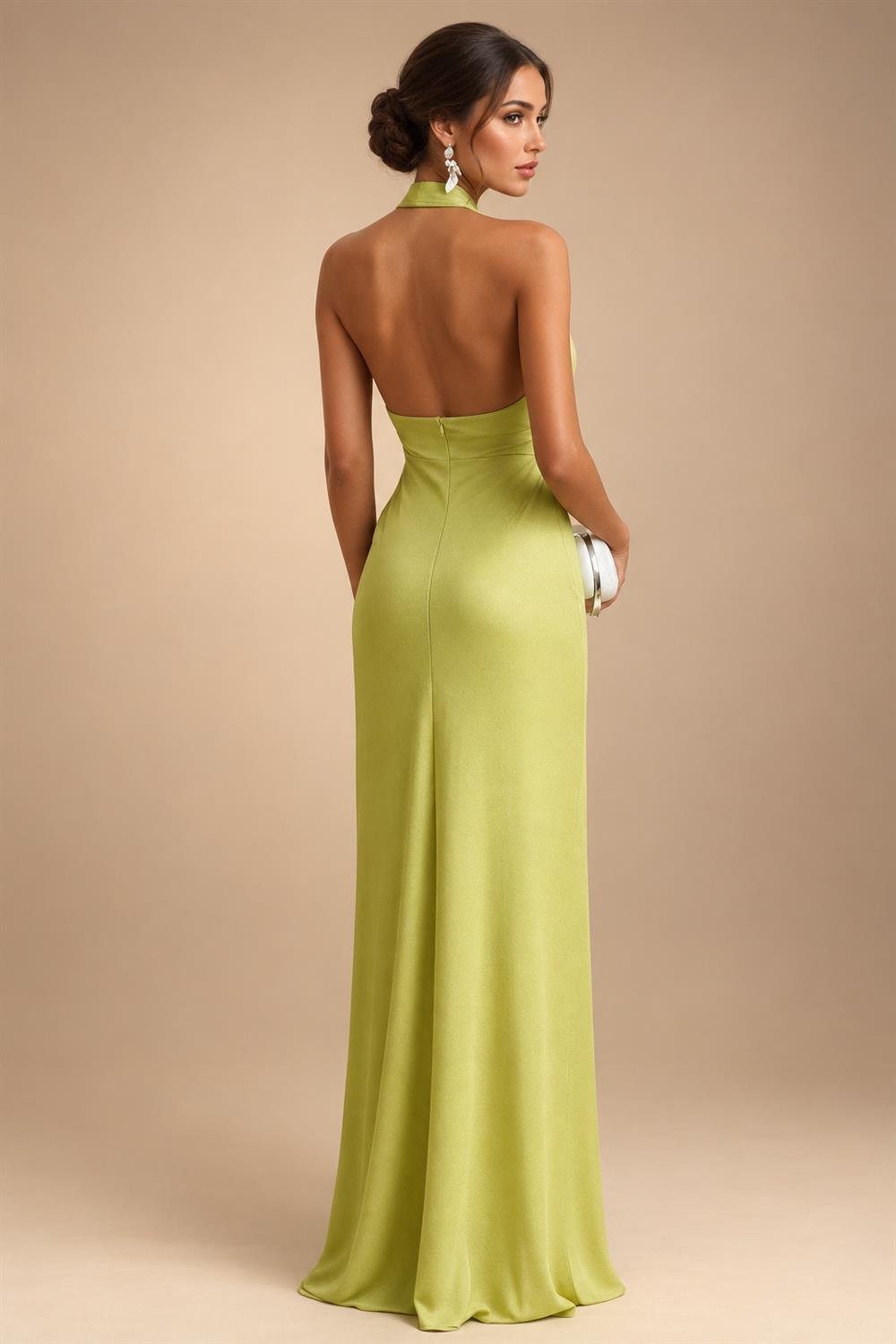 Sheath Satin Tea-Length Mother of the Bride & Groom Dresses with 3/4 Bell Sleeves & Crystal Embellished Belt (SHI22500471)
