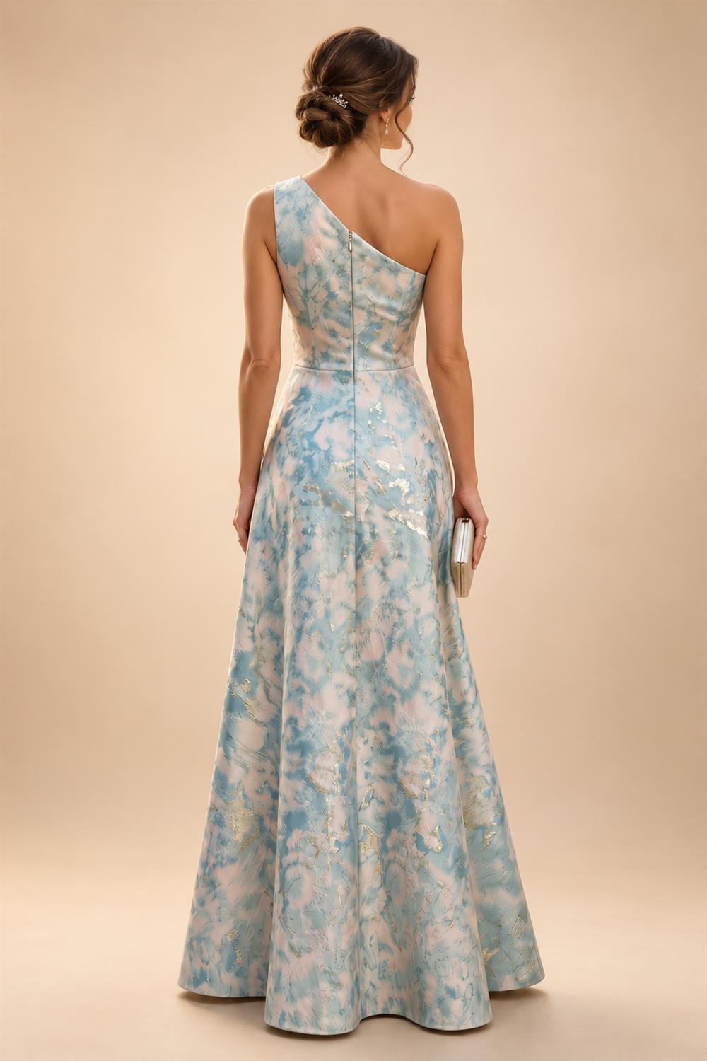 A-Line/Princess V-Neck Floor-Length Mother of the Bride & Groom Dresses with Ruffles & Ruched Waist (SHI22501284)