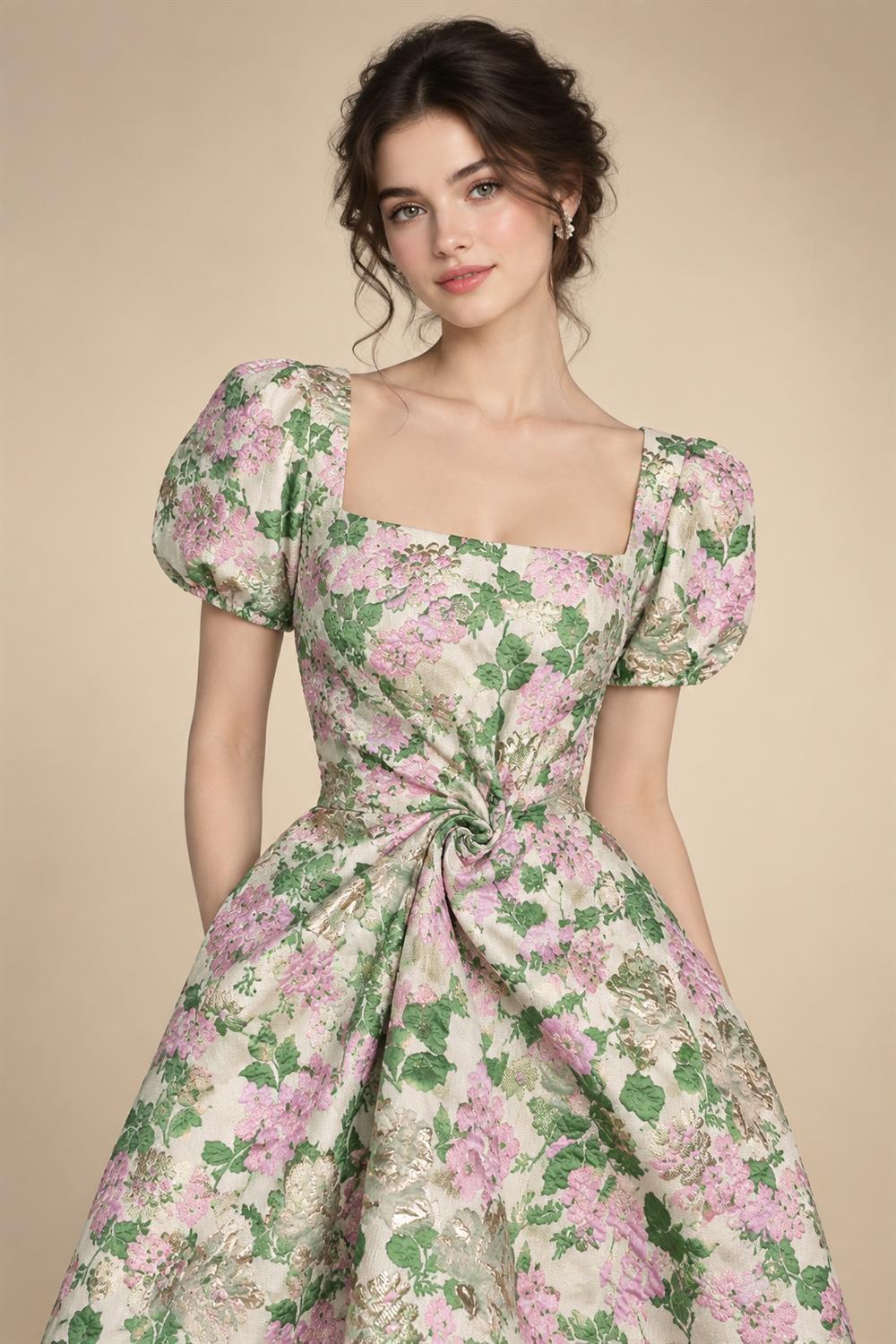 Jacquard A-Line/Princess Strapless Mini Homecoming Dresses with Bow & Pearls (SHI22370329)