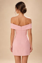 Satin Bodycon Off Shoulder Short Homecoming Dresses for Teens (SHI22370262)