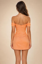 Satin Bodycon Off Shoulder Short Homecoming Dresses for Teens (SHI22370262)