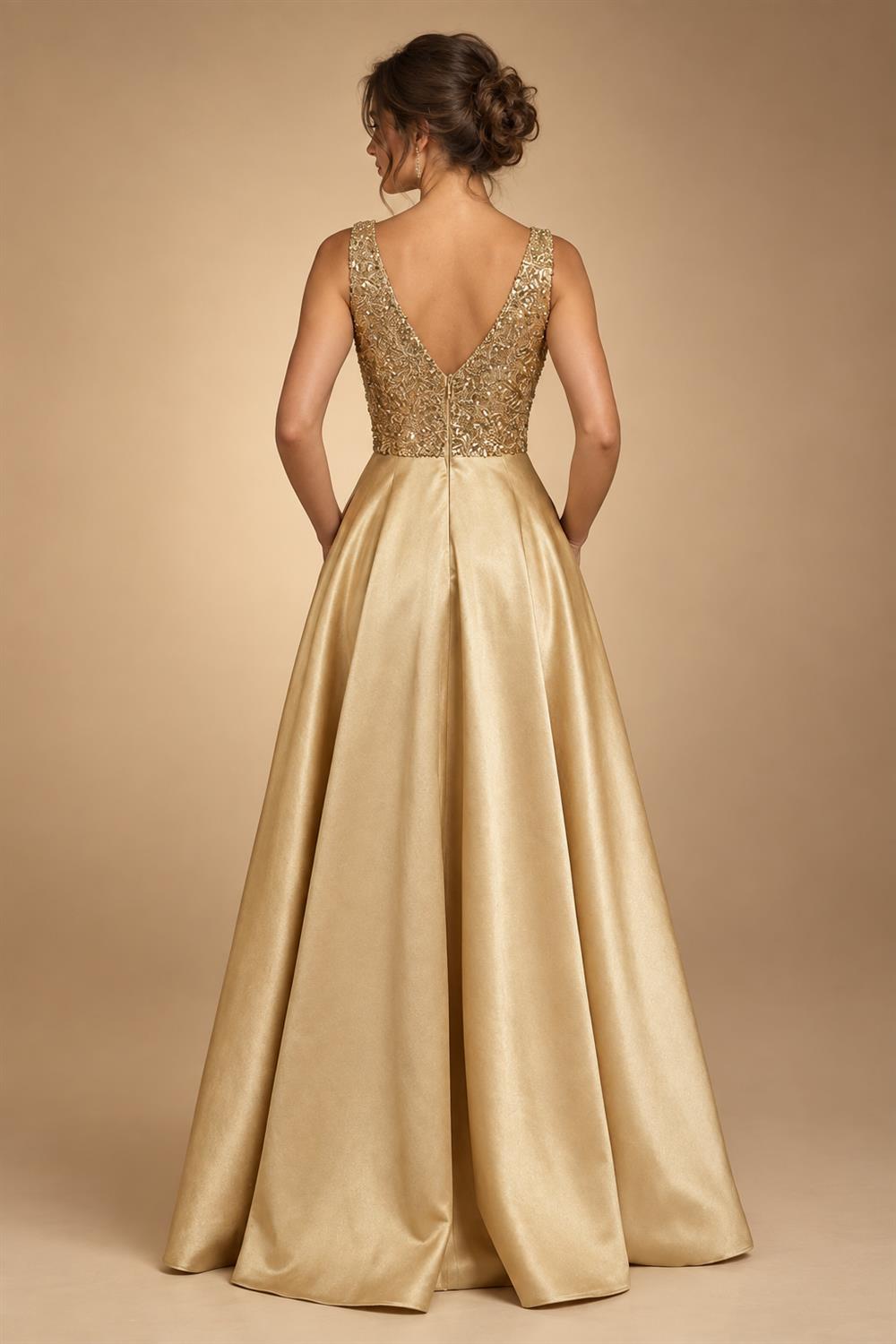 A-Line Metallic Satin Off Shoulder Bow Mother of the Bride & Groom Dresses with Floral Lace Appliques, Ruched Waist & Sweep Train (SHI22500425)