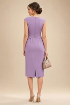 A-Line Chiffon 3/4 Flutter Sleeves Mother of the Bride & Groom Dresses with Beaded Lace Embroidered Bodice (SHI22500645)