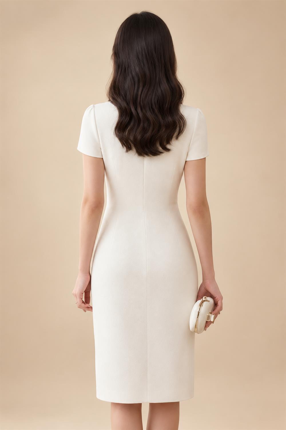 Satin Scoop Neck Mother of the Bride & Groom Dresses with 3D Flower (SHI22500338)