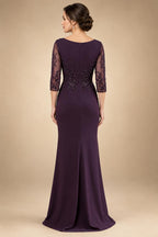 A-Line/Princess V-Neck Chiffon Floor-Length Mother of the Bride & Groom Dresses with Lace Appliques, Sequin & Ruffles (SHI22501608)