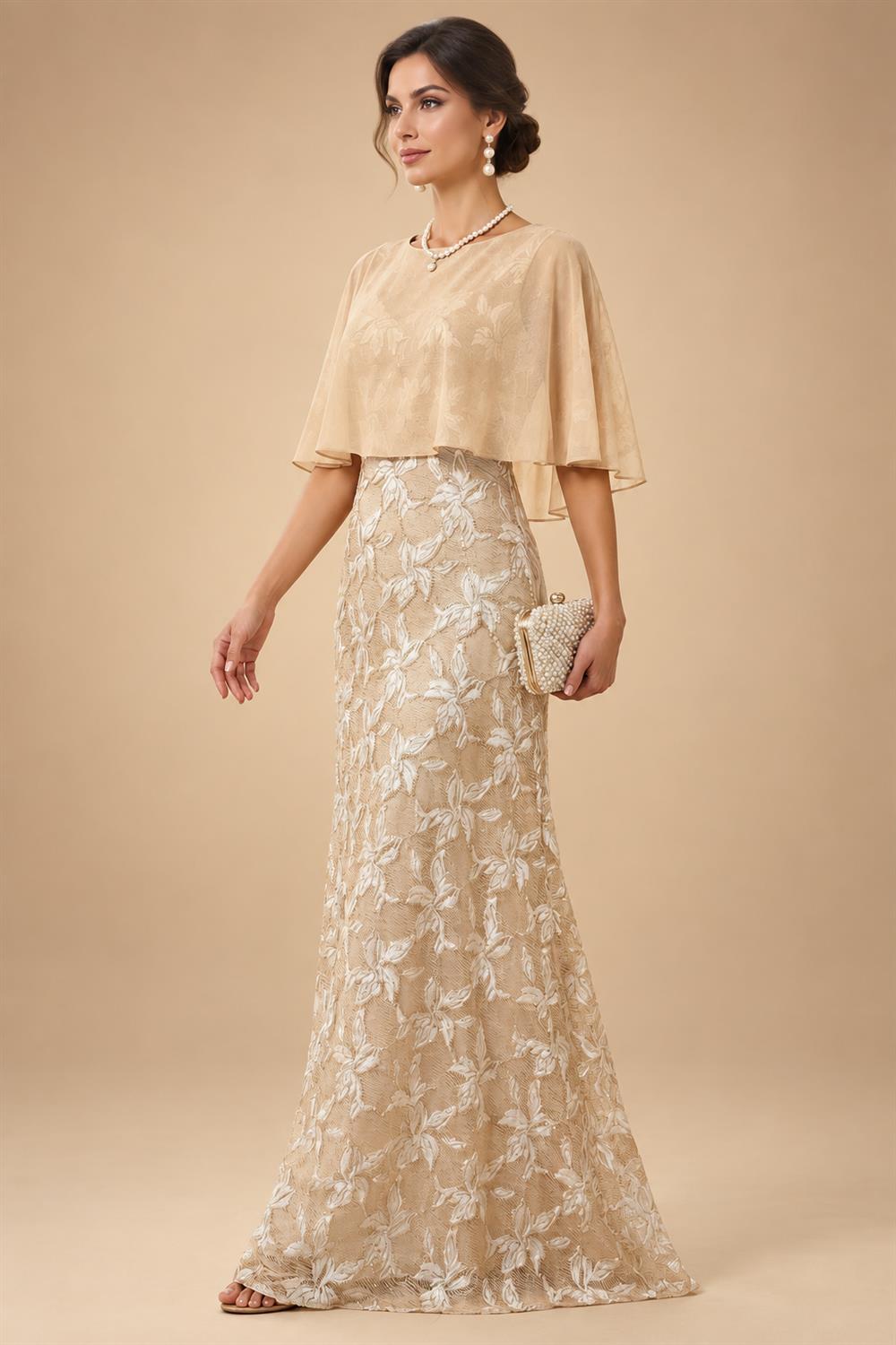 A-Line Chiffon Tiered Ruffles Mother of the Bride & Groom Dresses with Ruched Waist (SHI22500724)