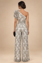 A-Line Chiffon 3/4 Flutter Sleeves Mother of the Bride & Groom Dresses with Beaded Lace Embroidered Bodice (SHI22500645)
