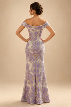 Jacquard A-Line/Princess V-Neck Floor-Length Mother of the Bride & Groom Dresses with Pockets (SHI22500987)