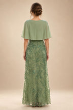 A-Line Chiffon Tiered Ruffles Mother of the Bride & Groom Dresses with Ruched Waist (SHI22500724)
