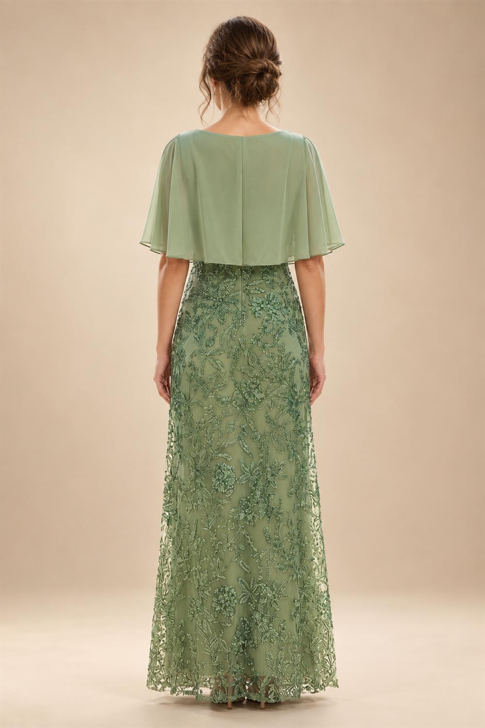 A-Line Chiffon Tiered Ruffles Mother of the Bride & Groom Dresses with Ruched Waist (SHI22500724)