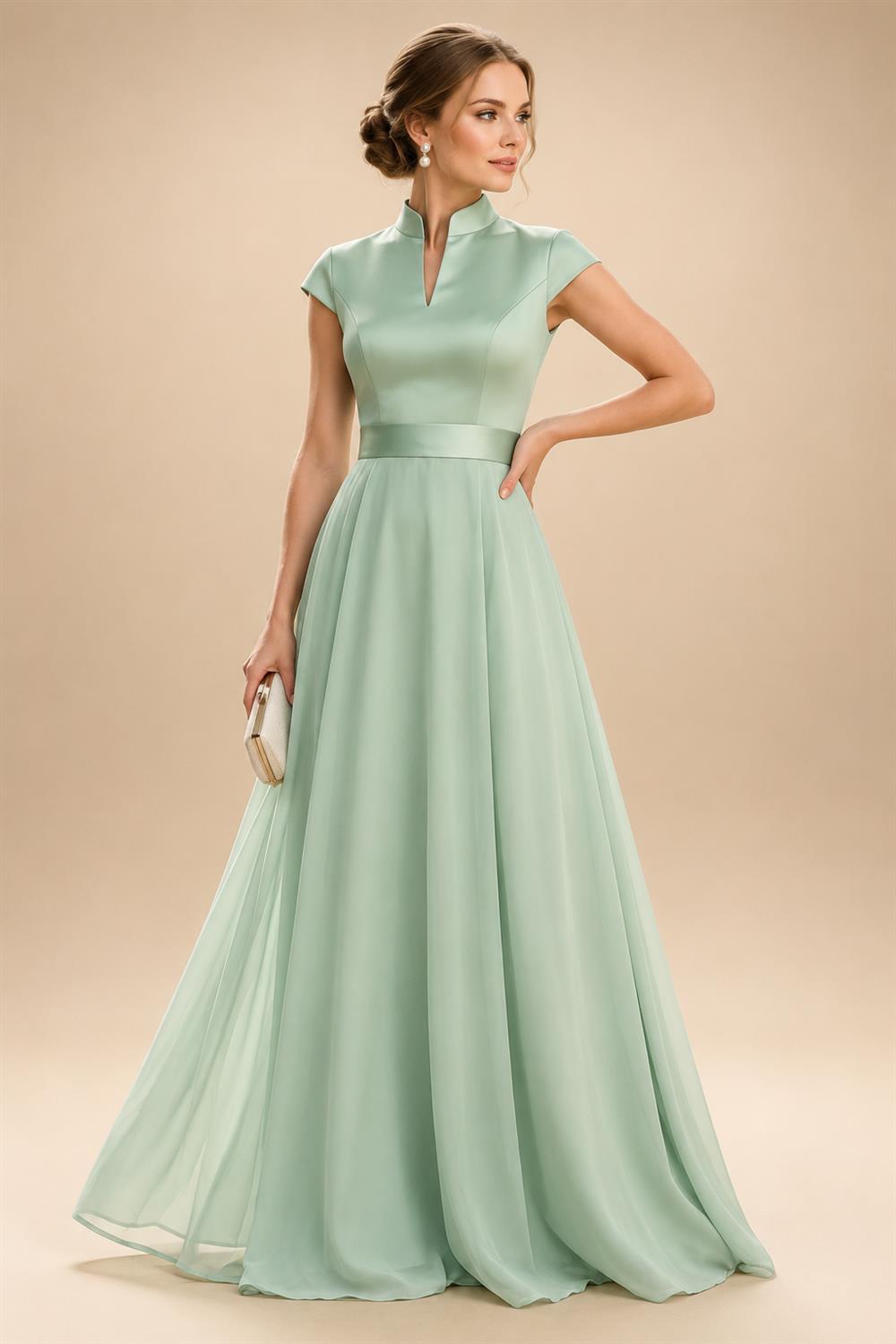 Elegant A-Line Chiffon Floor-Length Mother of the Bride & Groom Dresses with Satin Corset Bodice (SHI22500678)