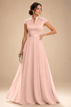 Elegant A-Line Chiffon Floor-Length Mother of the Bride & Groom Dresses with Satin Corset Bodice (SHI22500678)