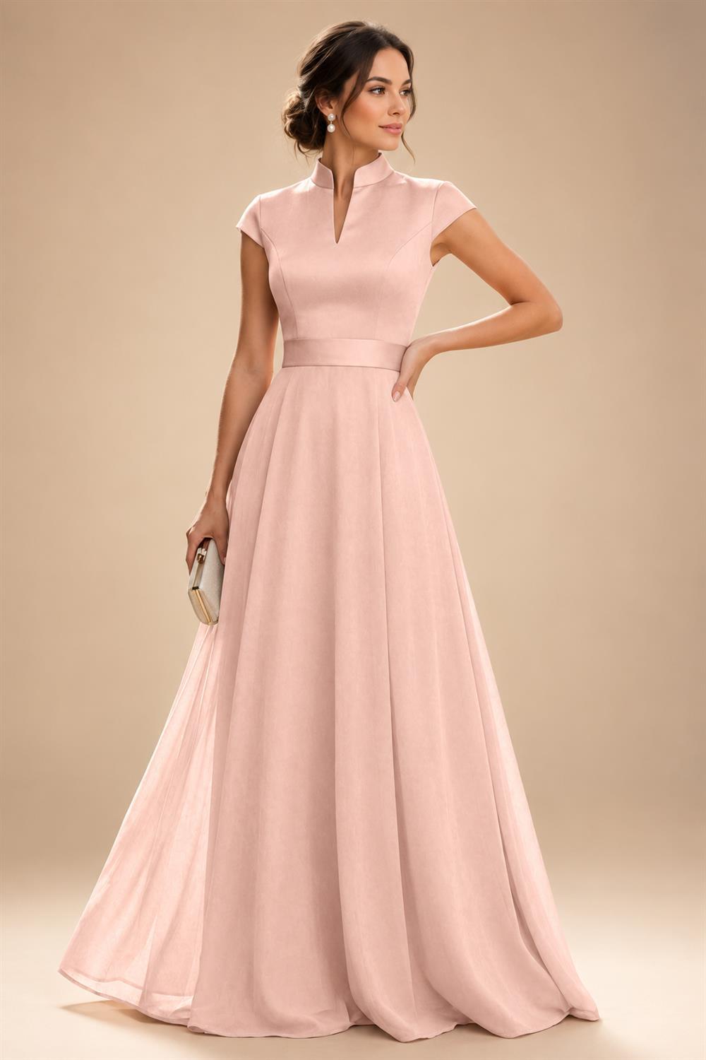 Elegant A-Line Chiffon Floor-Length Mother of the Bride & Groom Dresses with Satin Corset Bodice (SHI22500678)