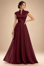 Elegant A-Line Chiffon Floor-Length Mother of the Bride & Groom Dresses with Satin Corset Bodice (SHI22500678)