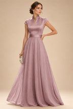 Elegant A-Line Chiffon Floor-Length Mother of the Bride & Groom Dresses with Satin Corset Bodice (SHI22500678)