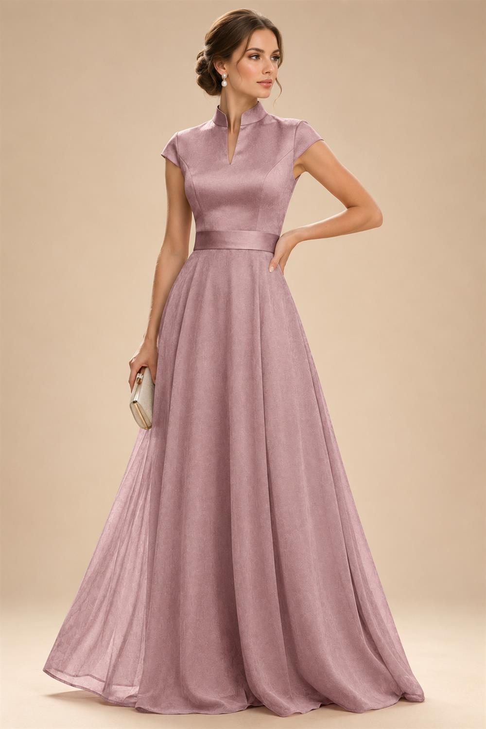 Elegant A-Line Chiffon Floor-Length Mother of the Bride & Groom Dresses with Satin Corset Bodice (SHI22500678)